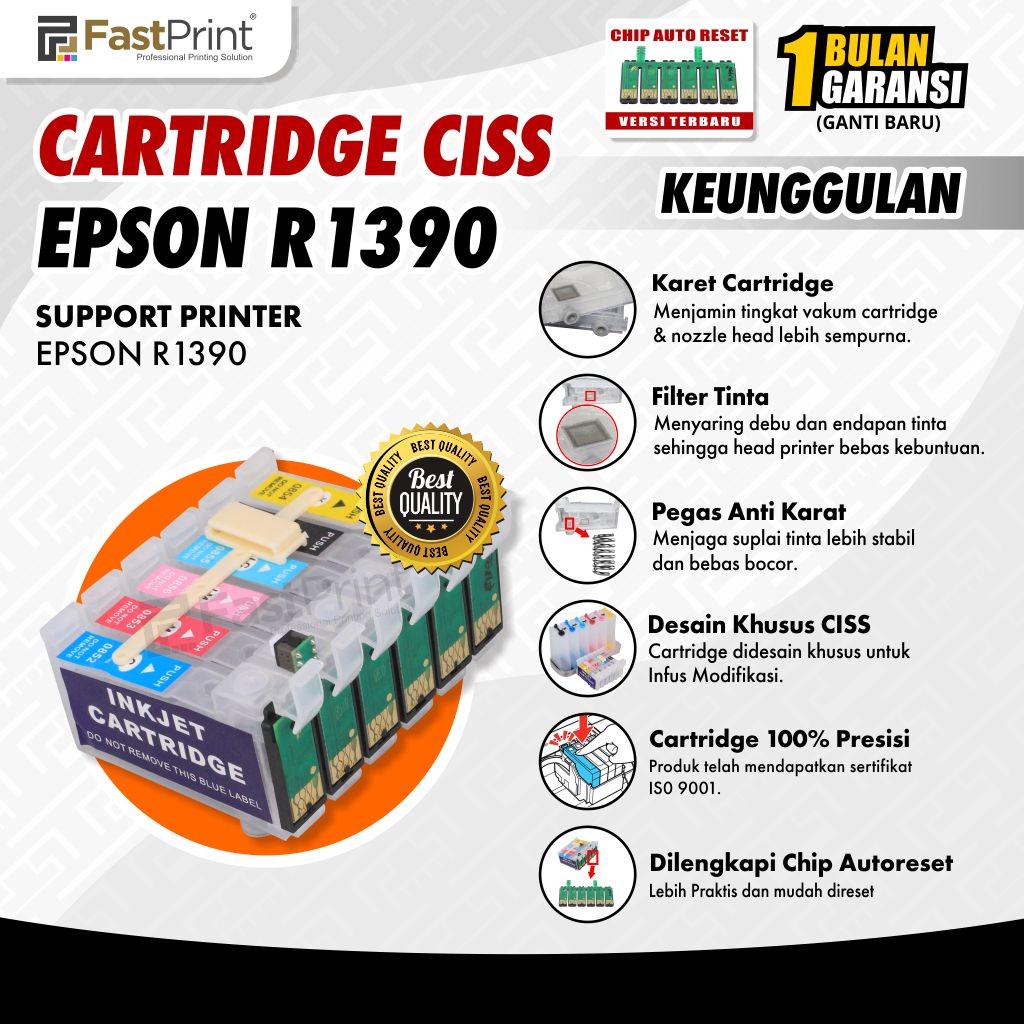 Cartridge Ciss Infus Printer Epson R1390 1390