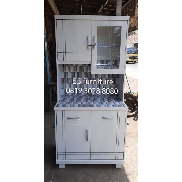 Lemari sayur 2pintu/ rak piring/ meja kompor