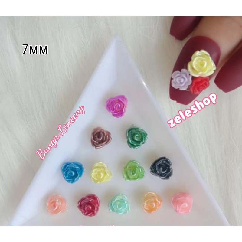 RESIN BUNGA LONCENG NAIL ART / HIASAN KUKU PALSU / TASBIH DIGITAL