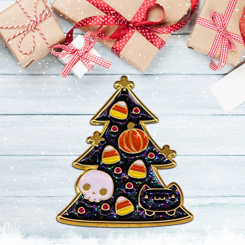 Bros Pin Enamel Tema Natal Element Untuk Anak Perempuan