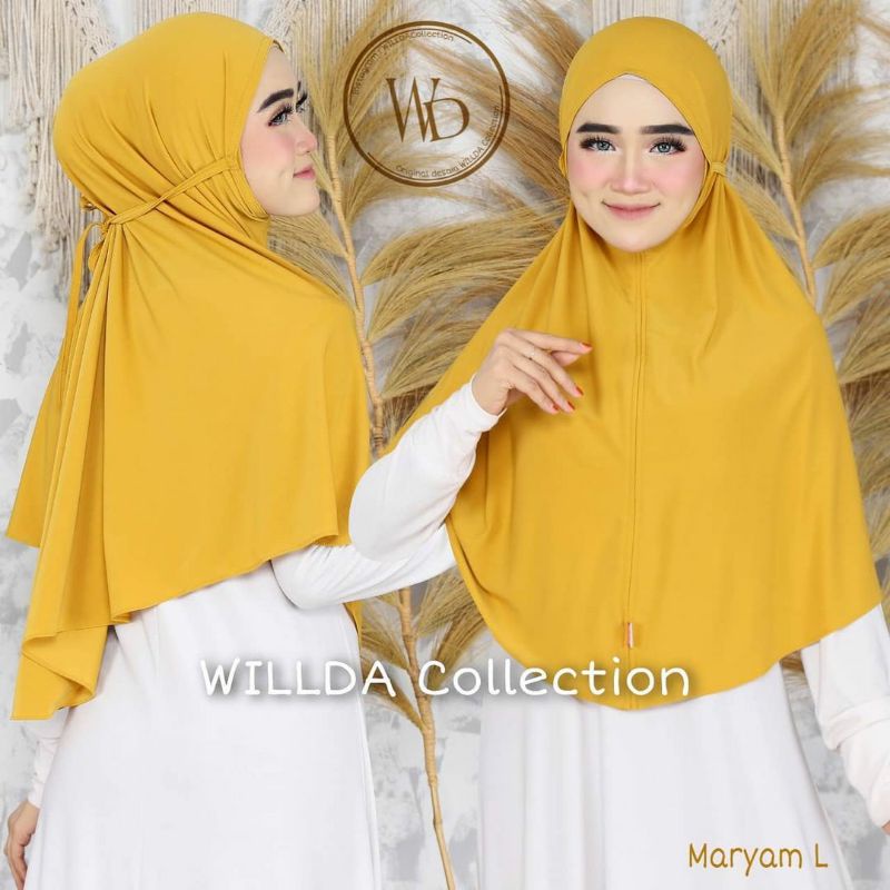 Terlaris || size L MARYAM WILLDA COLLECTION JILBAB KHIMAR KERUDUNG wilda BERGO