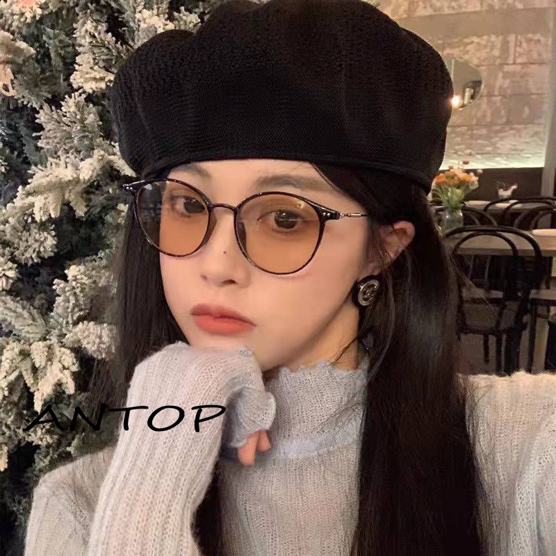 Kacamata Photocromic Metal Bentuk Bulat Bahan /Wanita Pria Fotocromic Kacamata Anti Radiasi Komputer Anti Sinar Matahari Blueray Silau Potocromic Fashion Kaca Mata Versatile Optik Glasses ANTOP