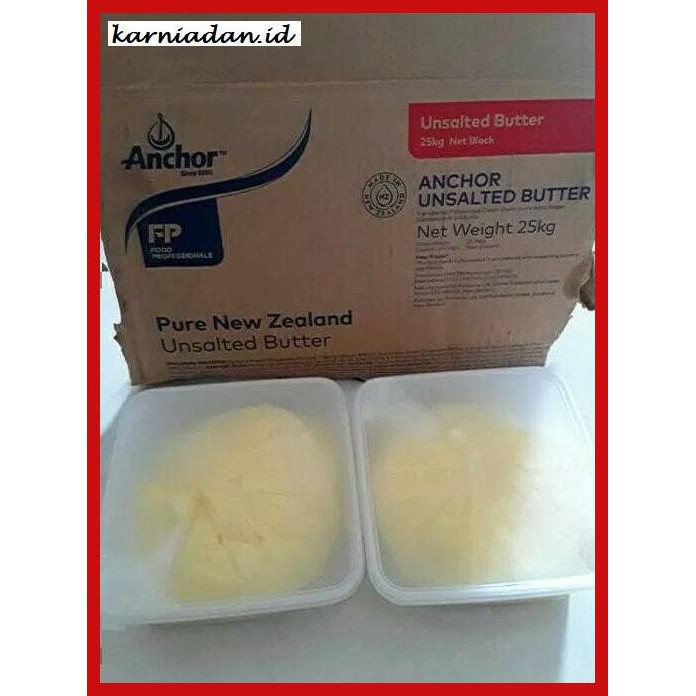 

Rettubagetnem- Butter Anchor Unsalted Repack Kemasan Box Plastik 948Gram - Tanpa Pengaman -Asli-