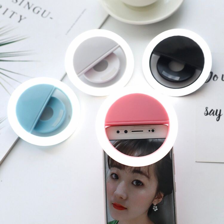 RING LIGHT MINI SELFIE - Lampu Selfie LED Kamera Camera Handphone Flash HP