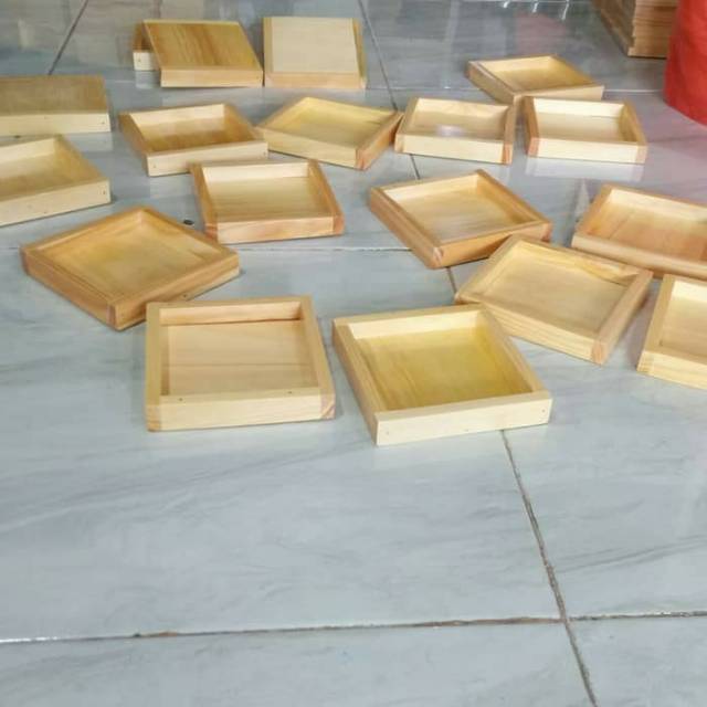 Tatakan Gelas Serbaguna / Alas Gelas Kayu / Baki Mini 12 x 12