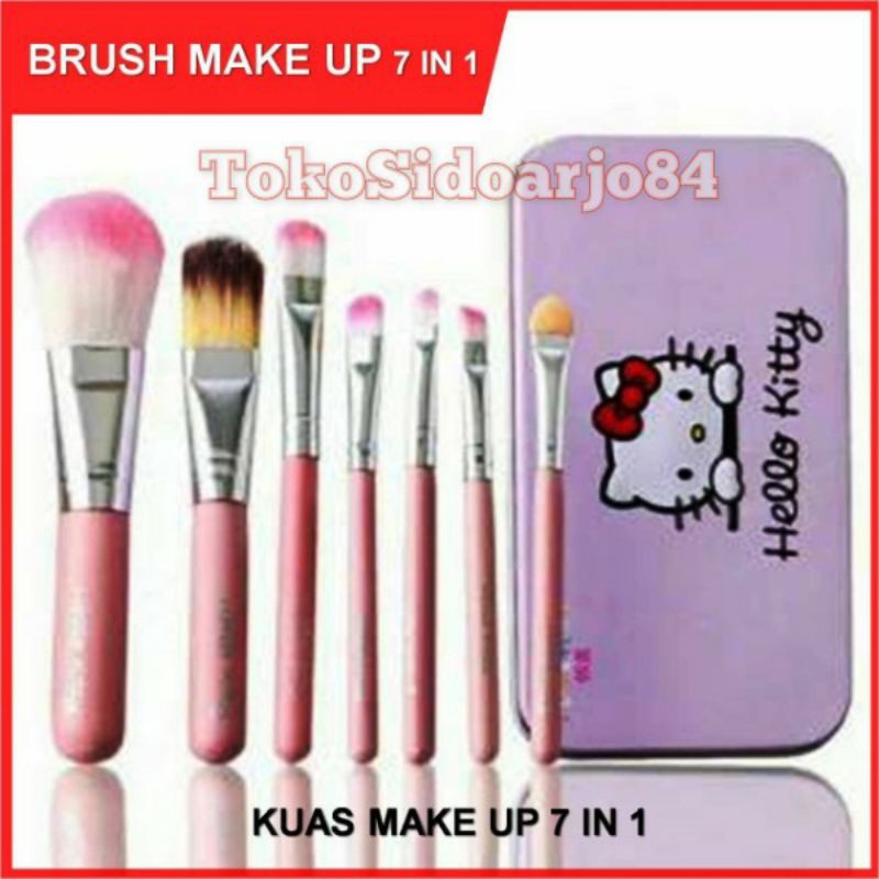 Kuas Kosmetik 1 Set Make Up Hello Kitty 7 in 1 Mini Brush Kit Blush On Kaleng Murah isi 7pcs brushmakeupcleaner brushmakeupchallange brushmakeupcantik brushmakeupcod brushmakeupdenpasar brushmakeupdepok brushmakeupdemak brushmakeupdps brushmakeup