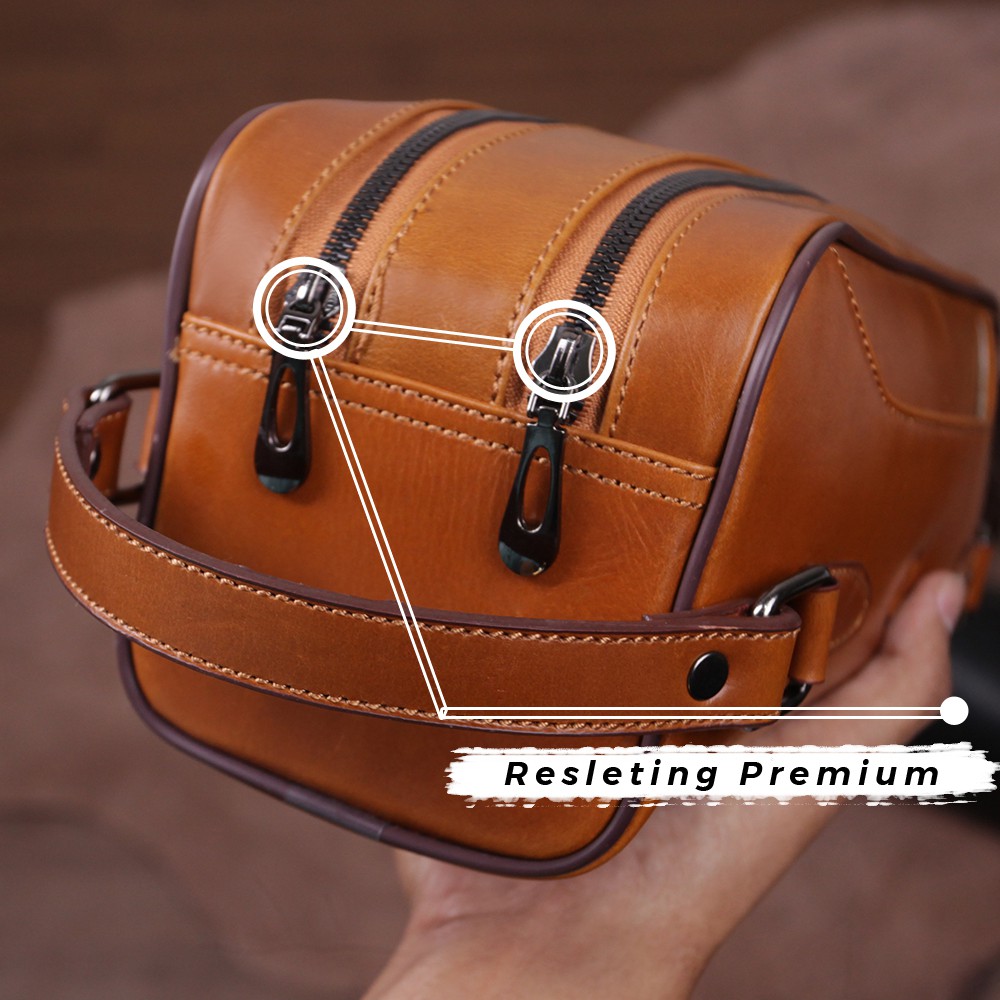 POUCH 100% GENUINE LEATHER CLUTH BAHAN KULIT SAPI ASLI PREMIUM BERKUALITAS 100% ORIGINAL QI LEATHER