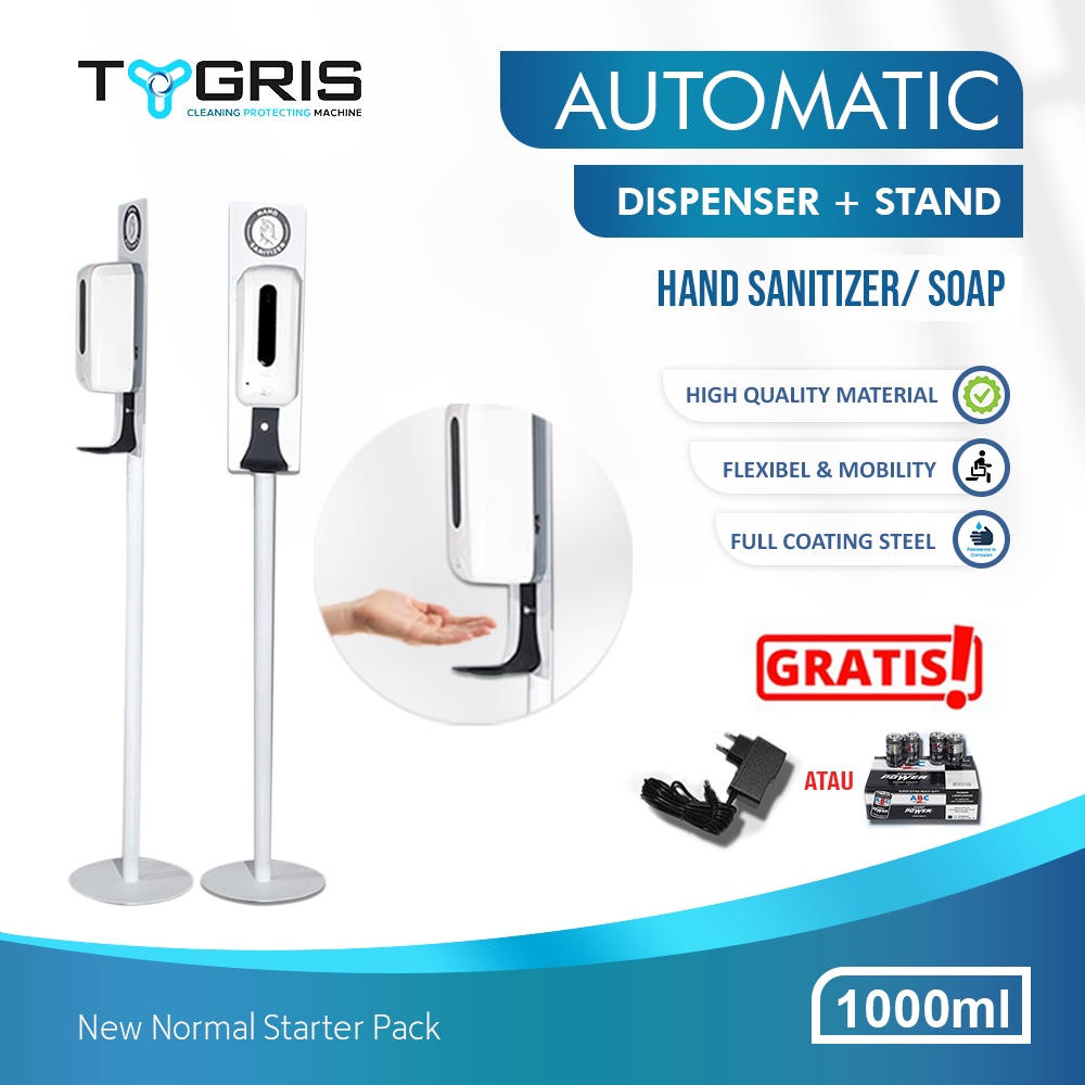 Tygris Hand Sanitizer Automatic Dispenser (1000ml) + Stand + Tray