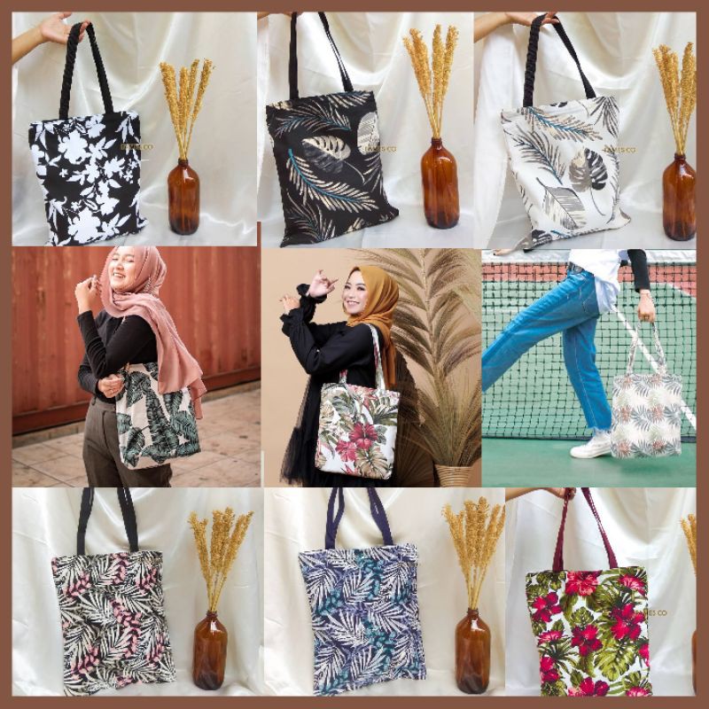 [BEST SELLER] [FREE BOX] TOTEBAG KANVAS RESLETING / TOTE BAG CANVAS TEBAL / TAS WANITA HADIAH UNIK