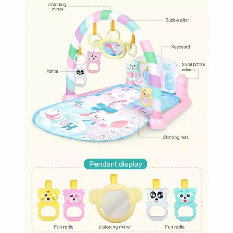 ONGKIR 1KG Playgym Bayi Play Mat Bayi Kasur Bayi Musik Piano Play gym baby