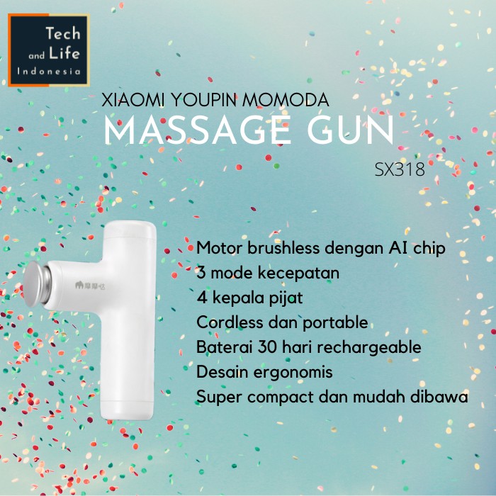 Momoda Mini Massage Gun SX318 Fascia Deep Massage Alat Pijat Elektrik