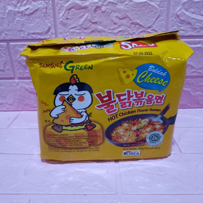 

Samyang Hot Chicken Flavor Ramen Buldak Cheese 140 Gr Paket 5 Pcs