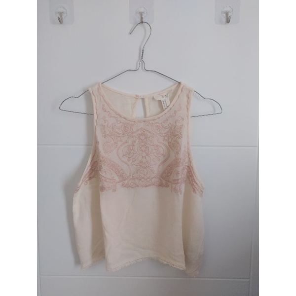 Preloved Branded Atasan Crop Forever21 Model Bordir