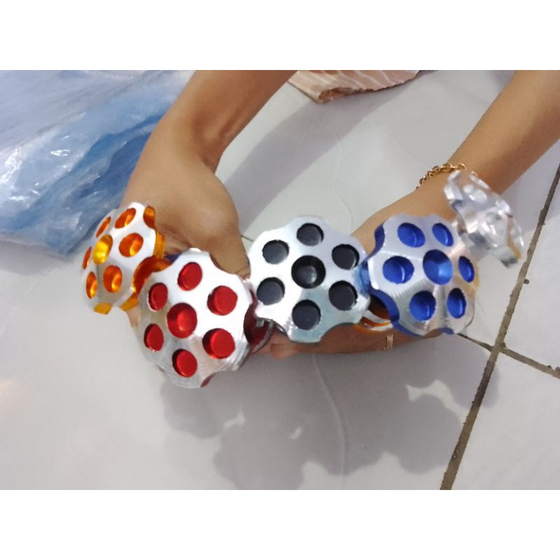 Tutup oli variasi twotone cnc model jarum tutup oli mesin universal Honda Yamaha beat