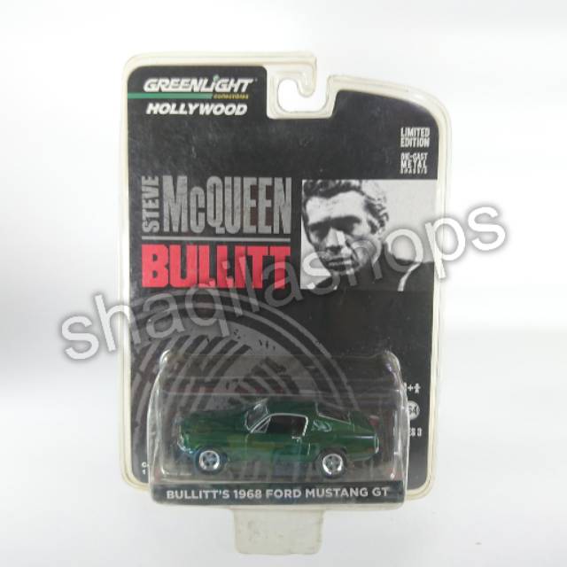 Miniatur Diecast Ford Mustang GT 1968 Steve McQueen Bullitt 1 64 Greenlight Hollywood