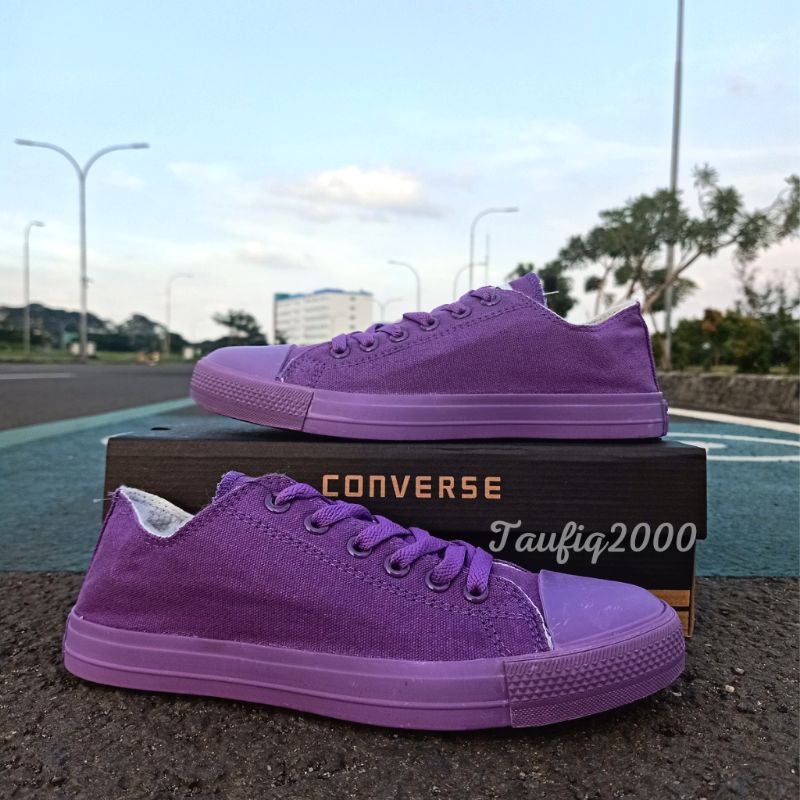 TERBARU!! Sepatu Sneakers Converse All Star Violet Full Ungu + Box Converse