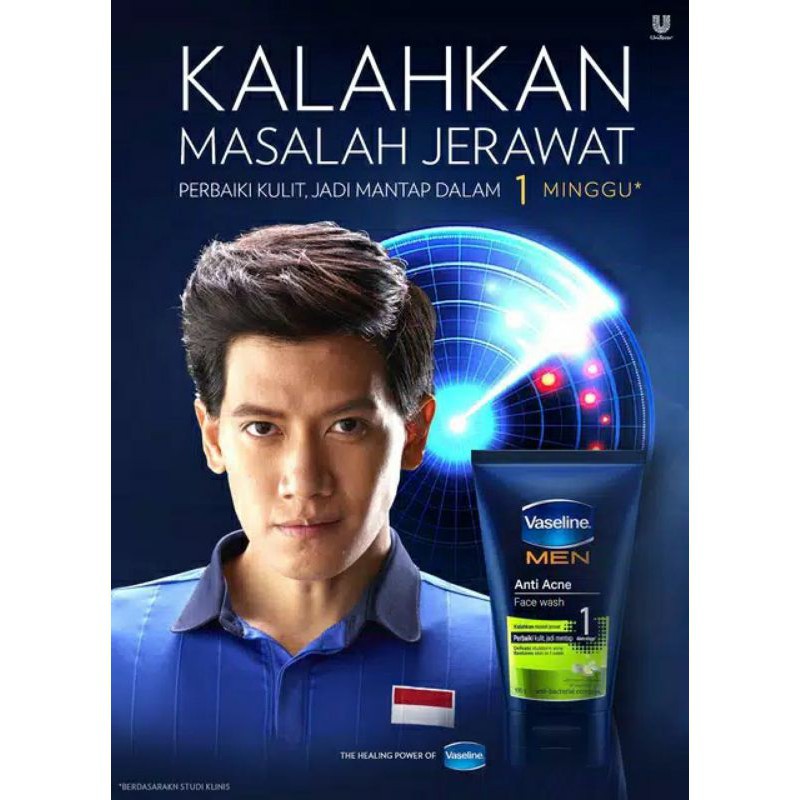 VASELINE MEN ANTI ACNE FACE WASH 100GR