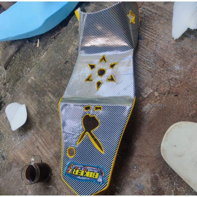 jok vixion new custom kain karbon