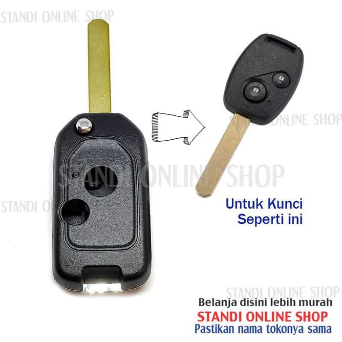 Casing Kunci Lipat Flip Key Honda Civic 2 Tombol Elegant Style New Models