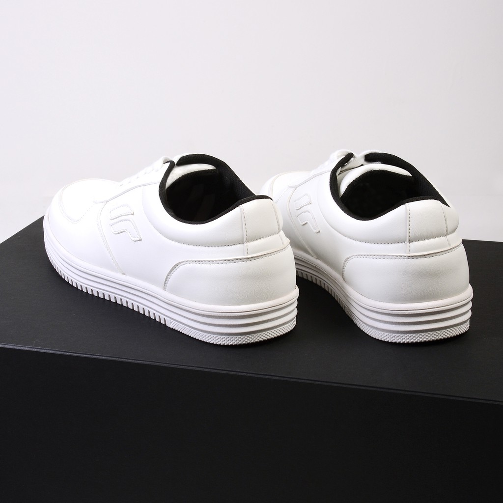 Wave White | Sepatu Pria Putih Polos Casual Sneakers Kasual Cowo Sport Ori Basic Lokal | FORIND FSTP