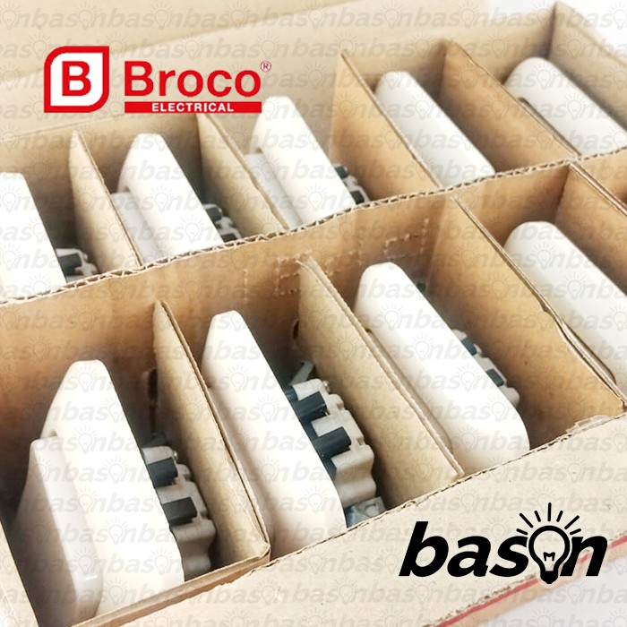 BROCO Gracio 4161 White | Saklar 1 Gang 1 Way