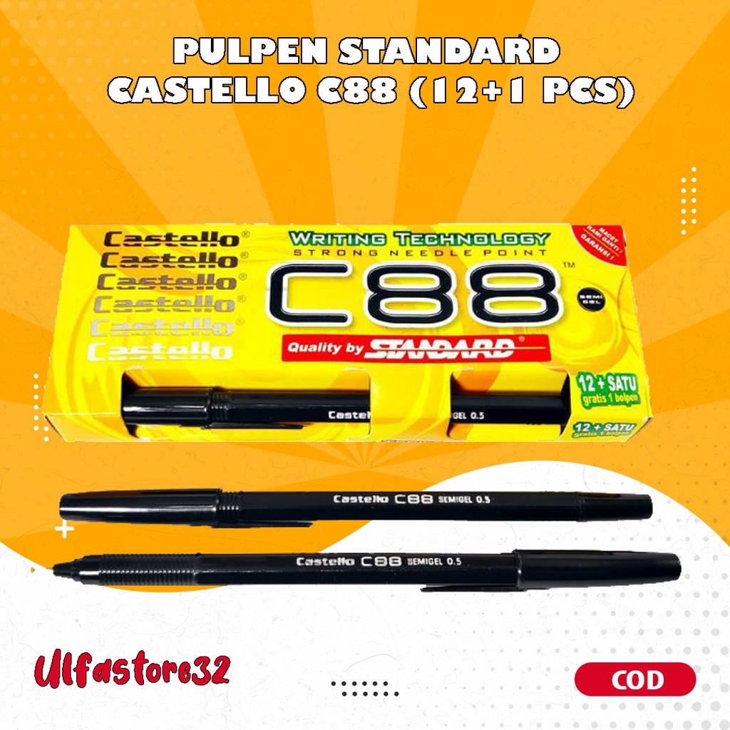 

Pulpen Standard Castello C88 (12+1 PCS) / atk grosir murah sekolah