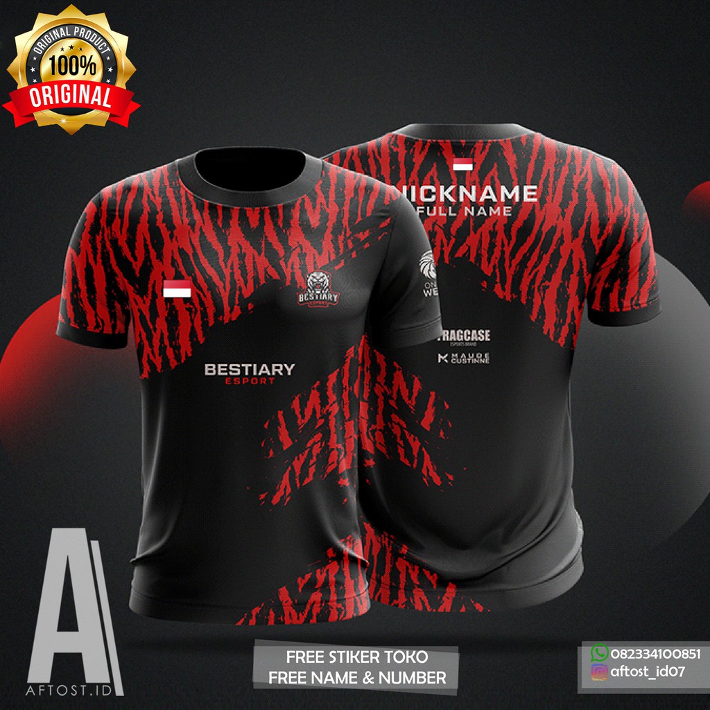 BAJU KAOS JERSEY CUSTOM GAMING TERBARU 2020 KAOS JERSEY GAMING FREE FIRE