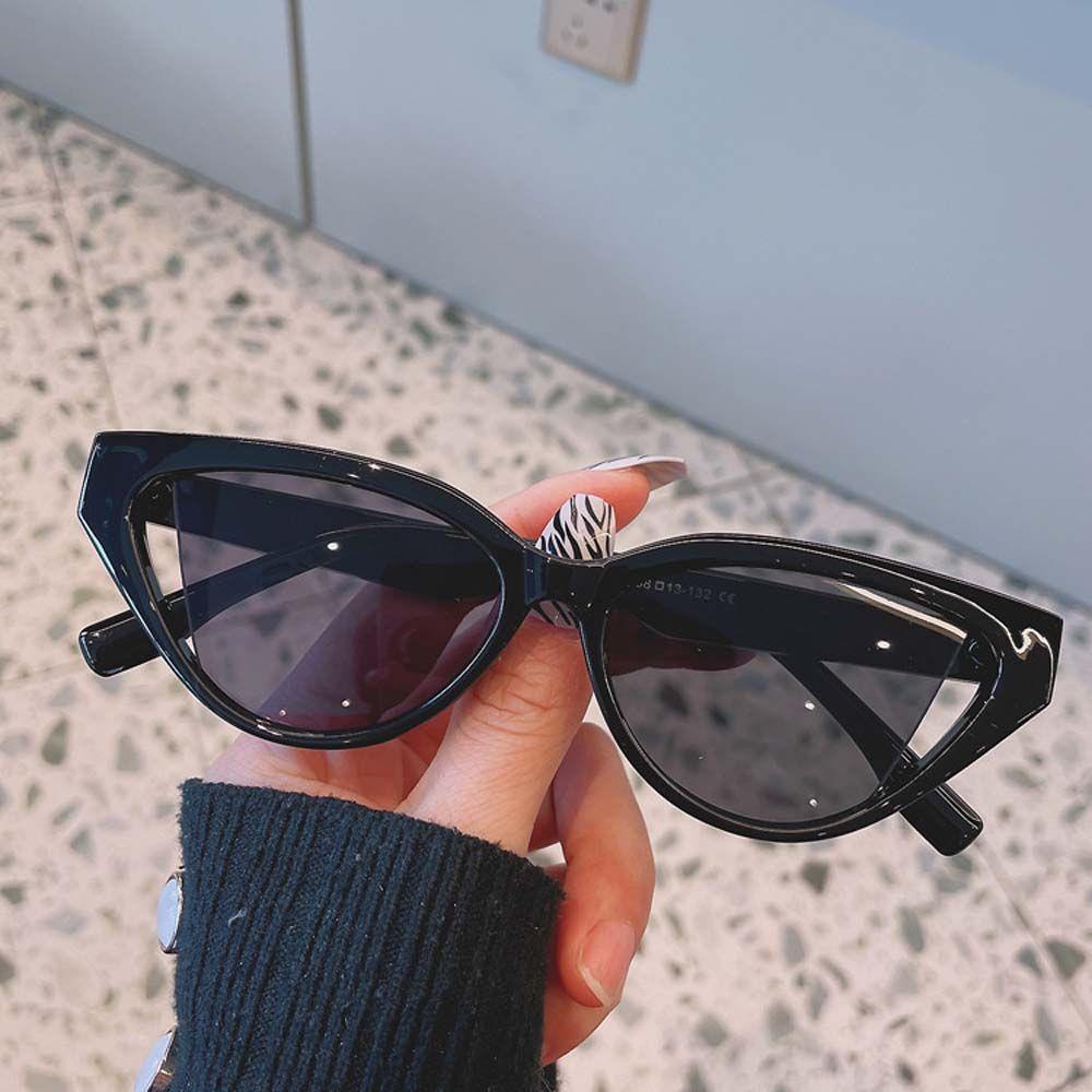 Mxbeauty Kacamata Hitam Mata Kucing Fashion Vintage Motif Leopard Hollow Anti-Reflective Segitiga Colorful Eyewear