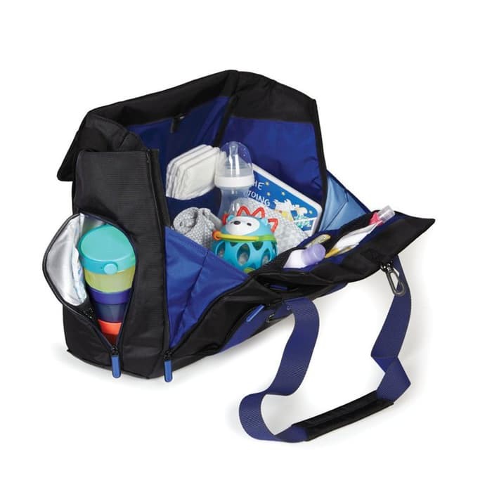 Skiphop Skip Hop Diaper Tote Bag Fit All Access  Black / Cobalt