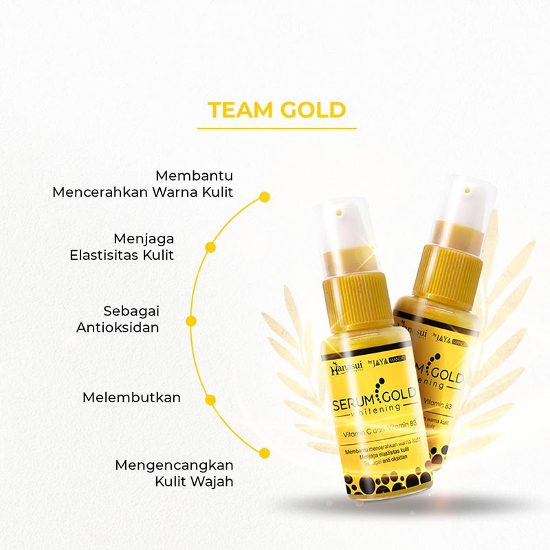 HANASUI SERUM GOLD WHITENING -  20ml  (GOLD)