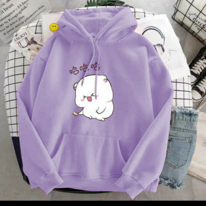 SWEATER BINO / HOODIE SWEATER WANITA BINO BAHAN BABYTERY & SPANDEK-1