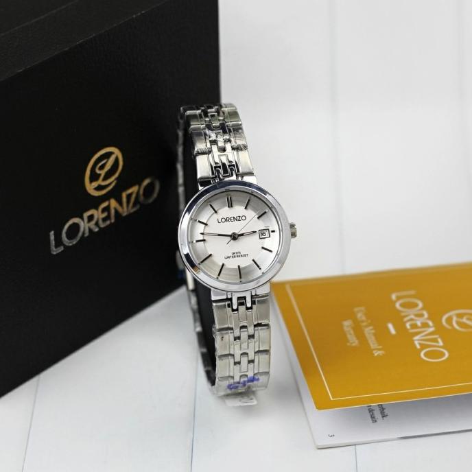 Jam tangan Wanita lorenzo 1071 Couple original free tas dan dompet