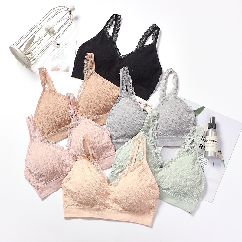 Kemben Bra Seamless Korean Tank Top Bralette Pakaian Dalam Wanita Crop Top Sport Bra Tanktop Kemben Pendek BH Cewek Tanpa Kawat