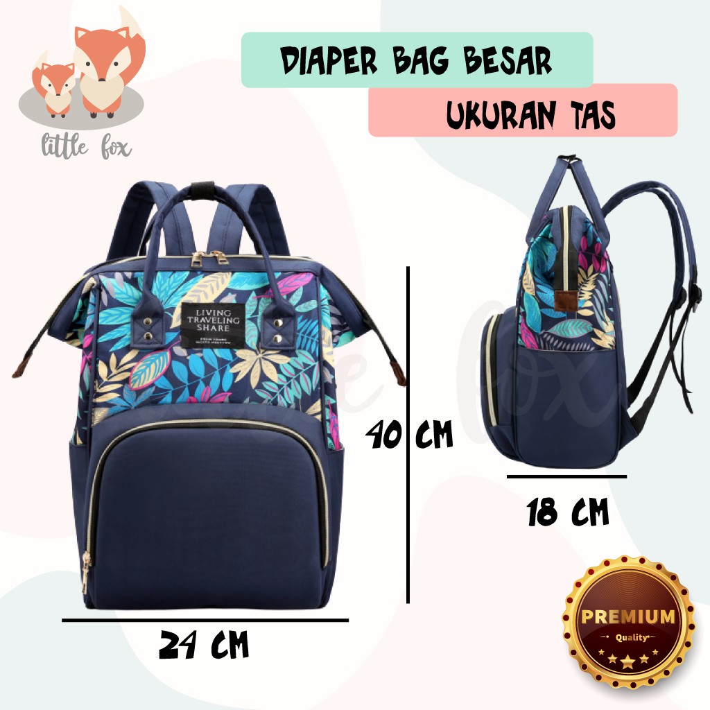 [ IMPORT] Diaper Bag / Tas Keperluan / Tas Ransel Bayi Muat Banyak Kantong / Travelling Bag / Tas Jalan