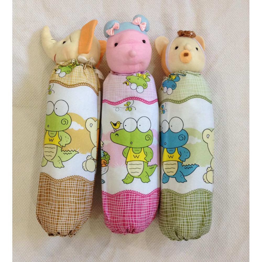 1SET BANTAL GULING BAYI / Bantal Guling Boneka, Bantal + Guling Set Halus dan Lembut 2 Guling 1 Bantal Sablon [500gr]