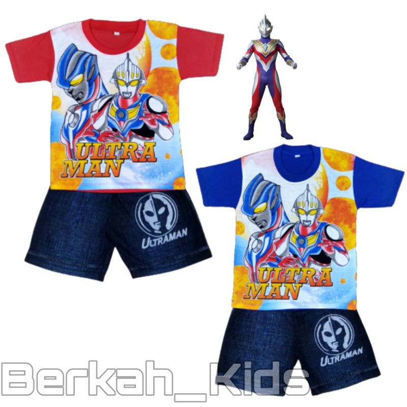 Setelan Baju Anak Laki-laki Ultraman / Stelan Baju Anak Cowok Ultraman / Baju Ultraman