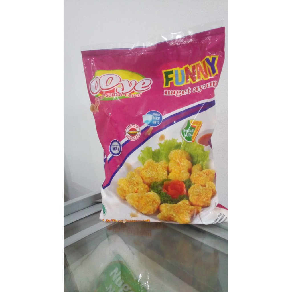 

Ooye Nugget Funny 1kg / Naget Ayam / Nugget / Ooye / Aifine Store