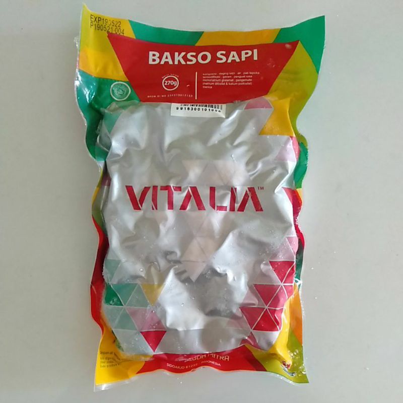 Jual Vitalia Bernardi Frozen Bakso Sapi Kemasan Semi Vakum Halal