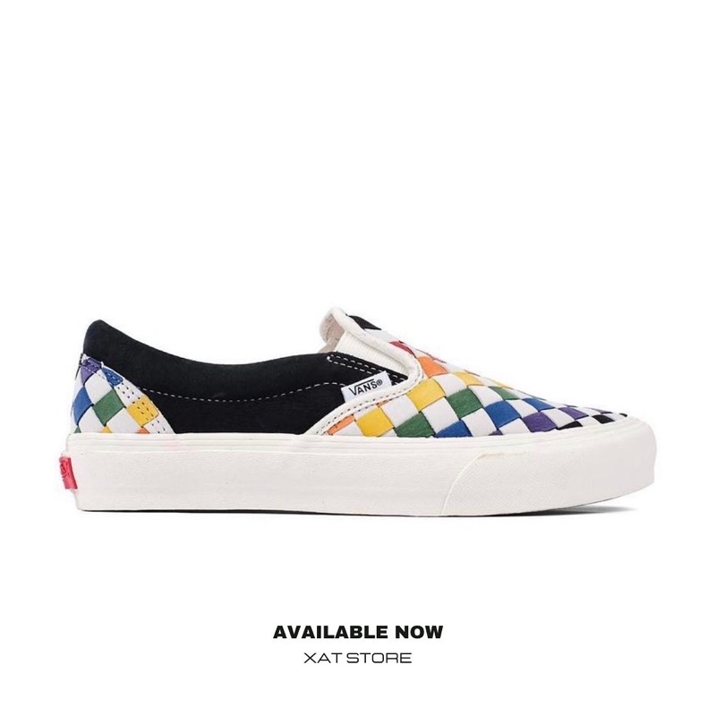Vans Vault OG Slip On LX - Woven Leather/Rainbow/Marshmallow (ORIGINAL100%)