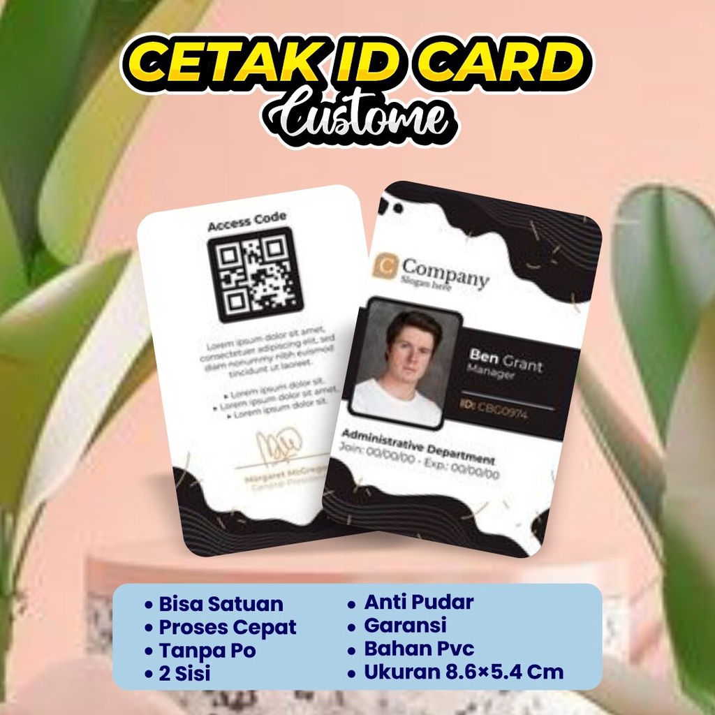 

Cetak Photocard Id Card Karyawan 2 Sisi Bisa Custom