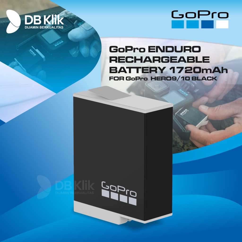 Enduro Battery GoPro For HERO9/10 Black 1720mAh - Baterai GoPro Enduro