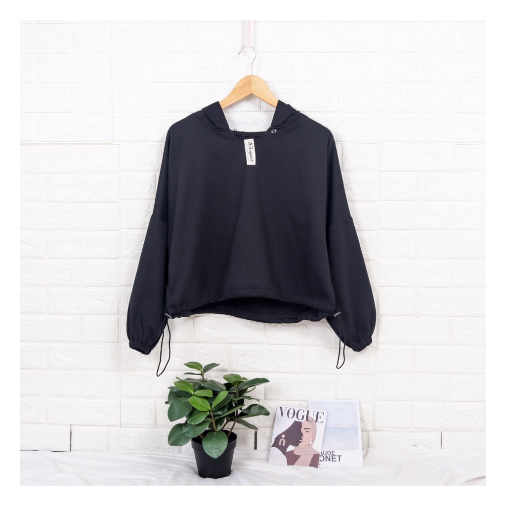 Sweater crop WINDU / atasan wanita / crop oversize / hoodie crop - korean style