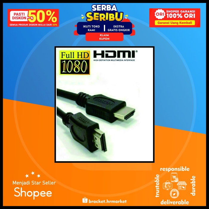 Kabel HDMI 1.5 Meter Bisa Gojek