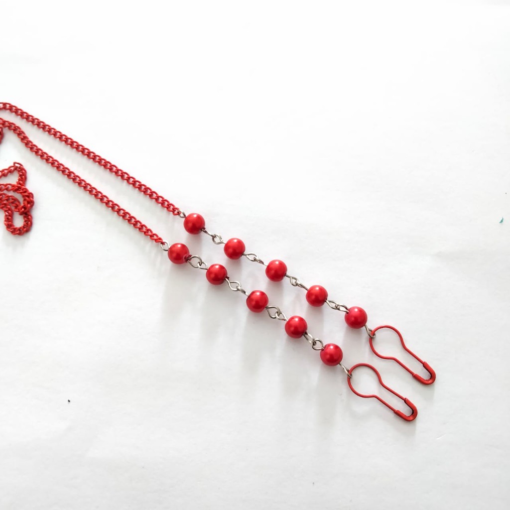 strap masker RANTAI WARNA MUTIARA/kalung masker/tali masker rantai warna/strap masker rantai warna