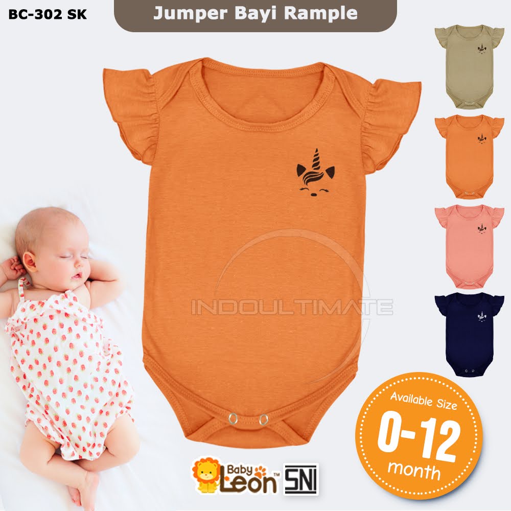 BABY LEON Jumper Bayi Body Suit Bayi Jumper Bayi Jumsuit Bayi Jumpsuit Bayi Perempuan Laki-Laki Baju Bayi Cewek Cowok BC-302SK BC-303SK Kaos Bayi Pakaian Bayi Baju Tidur Anak Bayi Baju Harian bayi