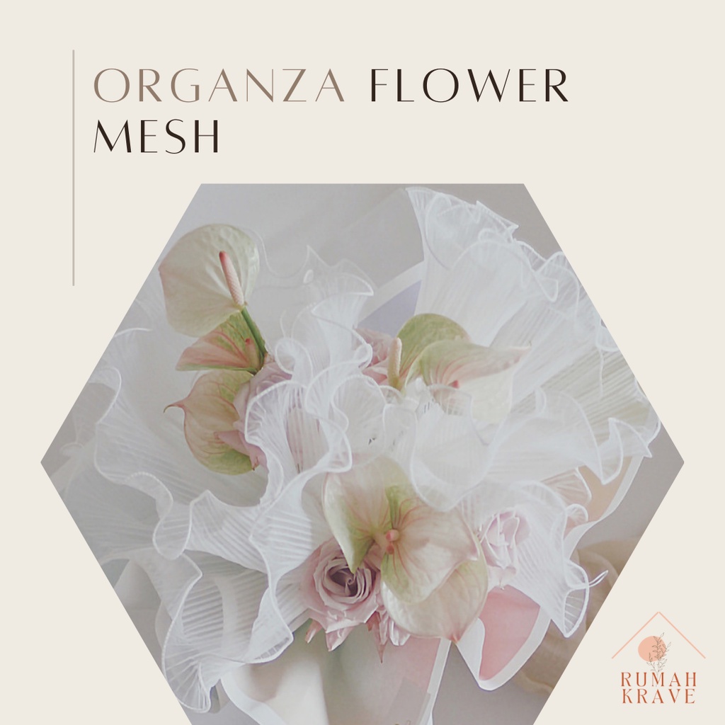 

RUMAH KRAVE - Organza Tulle Flower Mesh Polynet Jaring Buket Bunga