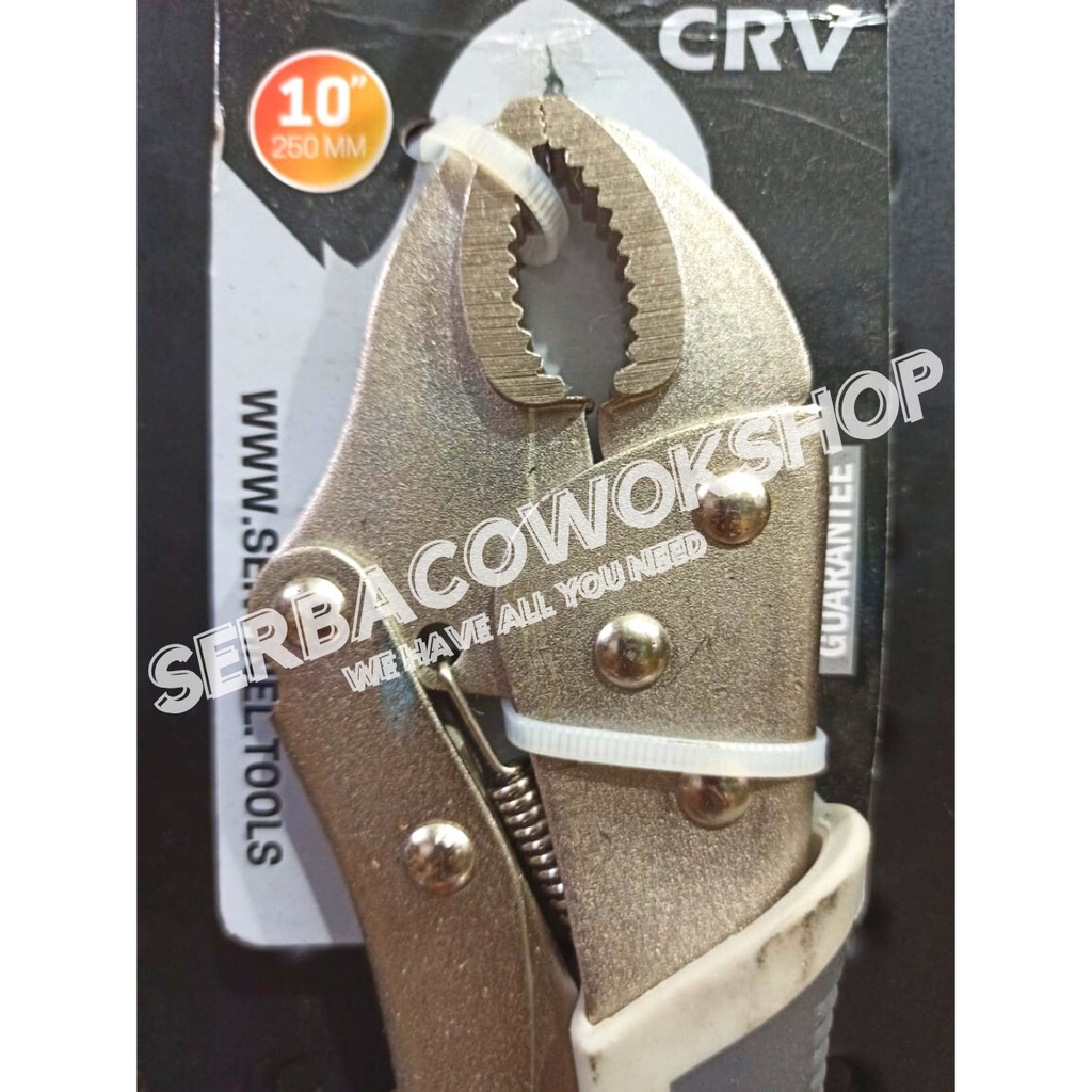 Sentinel Tang Buaya Gagang Karet Bengkok Curve - Round 10 Inch Locking Pliers Termurah Berkualitas