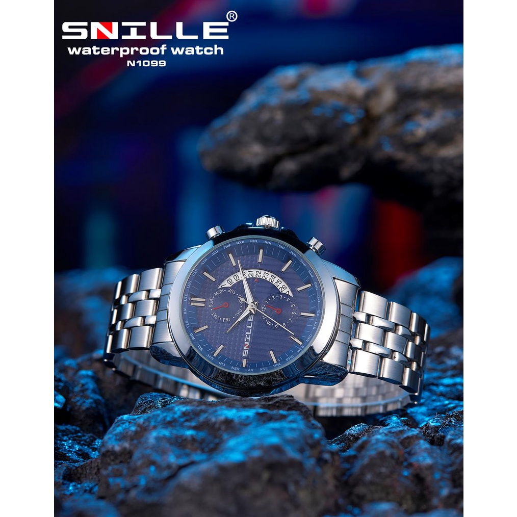 JAM TANGAN PRIA SNILLE ORIGINAL ANTI AIR RANTAI FASHION WATERPROOF