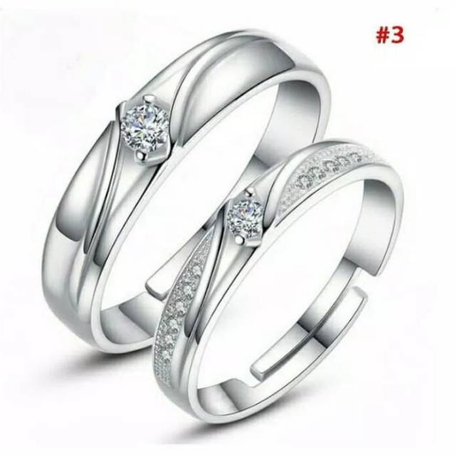 Cincin Single Pria - Wanita Pasangan Tunangan Nikah