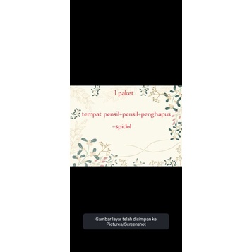 

1 paket (tempat pensil+pensil+penghapus+spidol)
